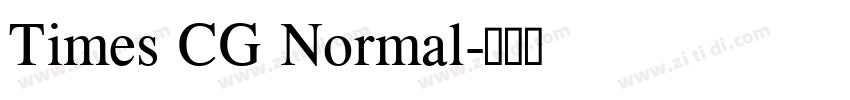 Times CG Normal字体转换